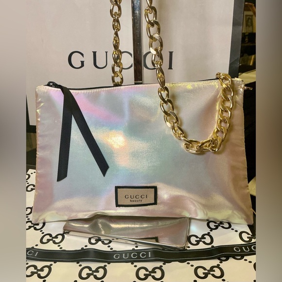 Gucci Beauty Flora Pouch/Makeup Zipped Bag Pearl Bundle - Picture 3 of 15
